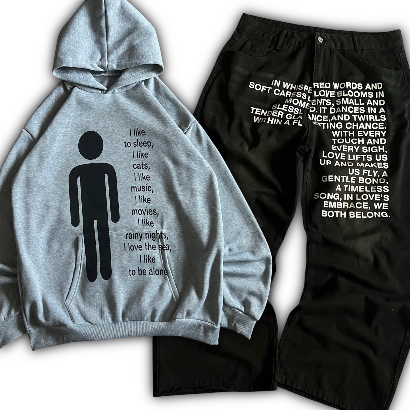 Streetwear Zipper - Conjuntos de Sudadera con Capucha y