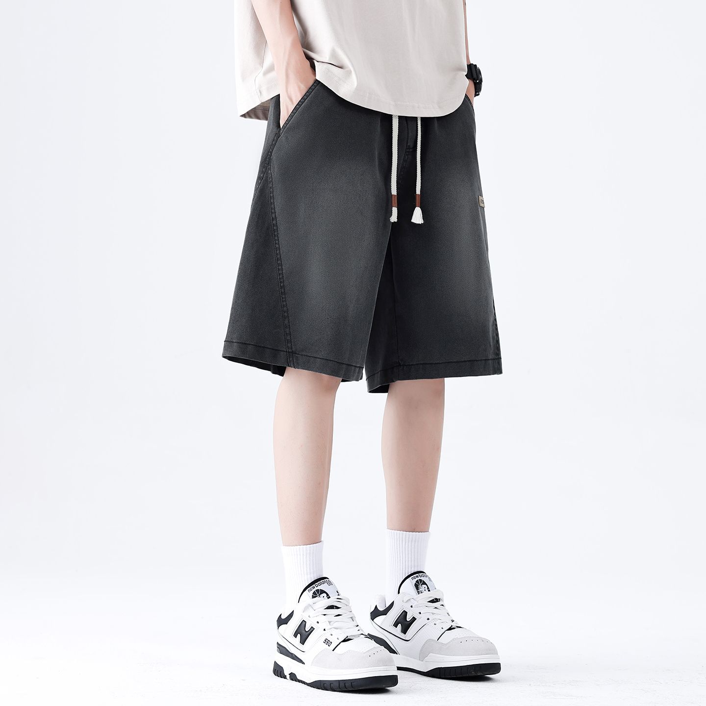 Streetwear Brand Jorts - Pantalones cortos de mezclilla para hombre,