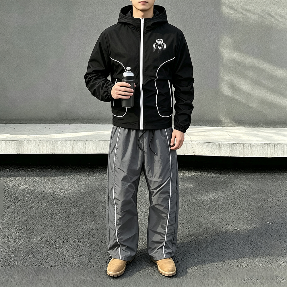 Streetwear Zipper - Conjunto Deportivo de 2 Piezas para