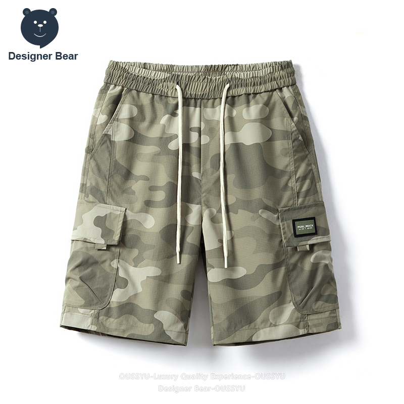 Streetwear Brand Shorts - Pantalones Cortos Cargo de Camuflaje para