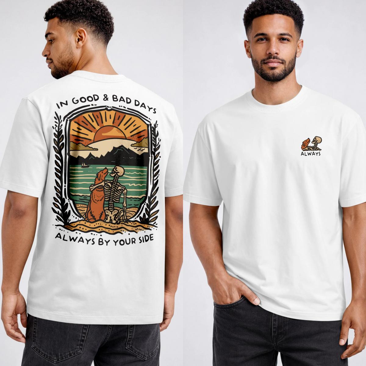 Streetwear Brand Always - Camiseta informal retro de la marca