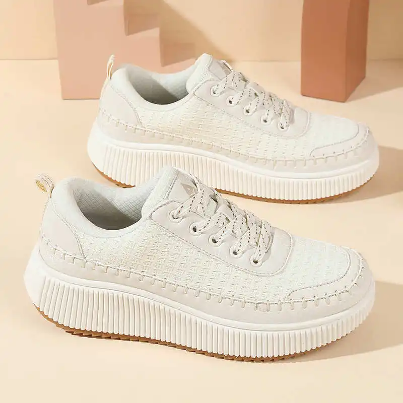 Streetwear Brand Drops - Zapatos marrones para mujer, botas planas