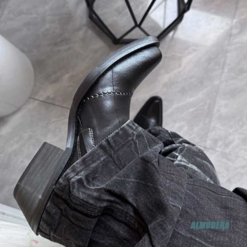 Streetwear Zipper - Botas de tobillo de piel sintética