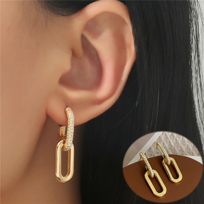 Streetwear Brand Accessories - XINYI-pendientes colgantes con diseño de doble