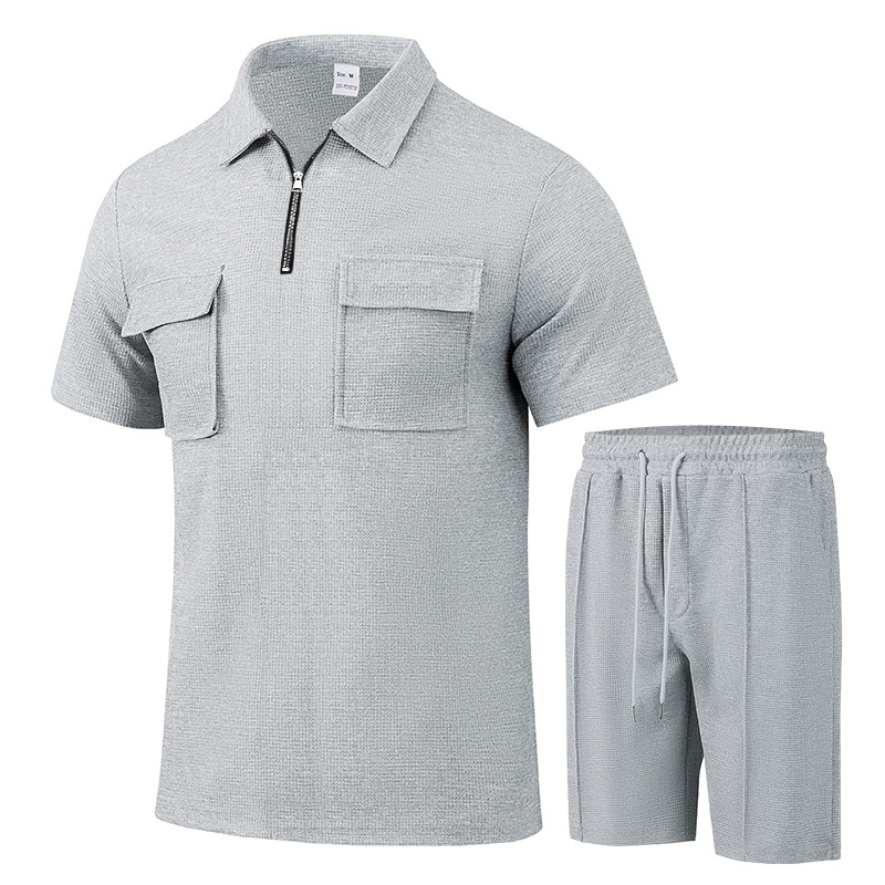 Streetwear Zipper - Conjunto deportivo de verano para hombre,
