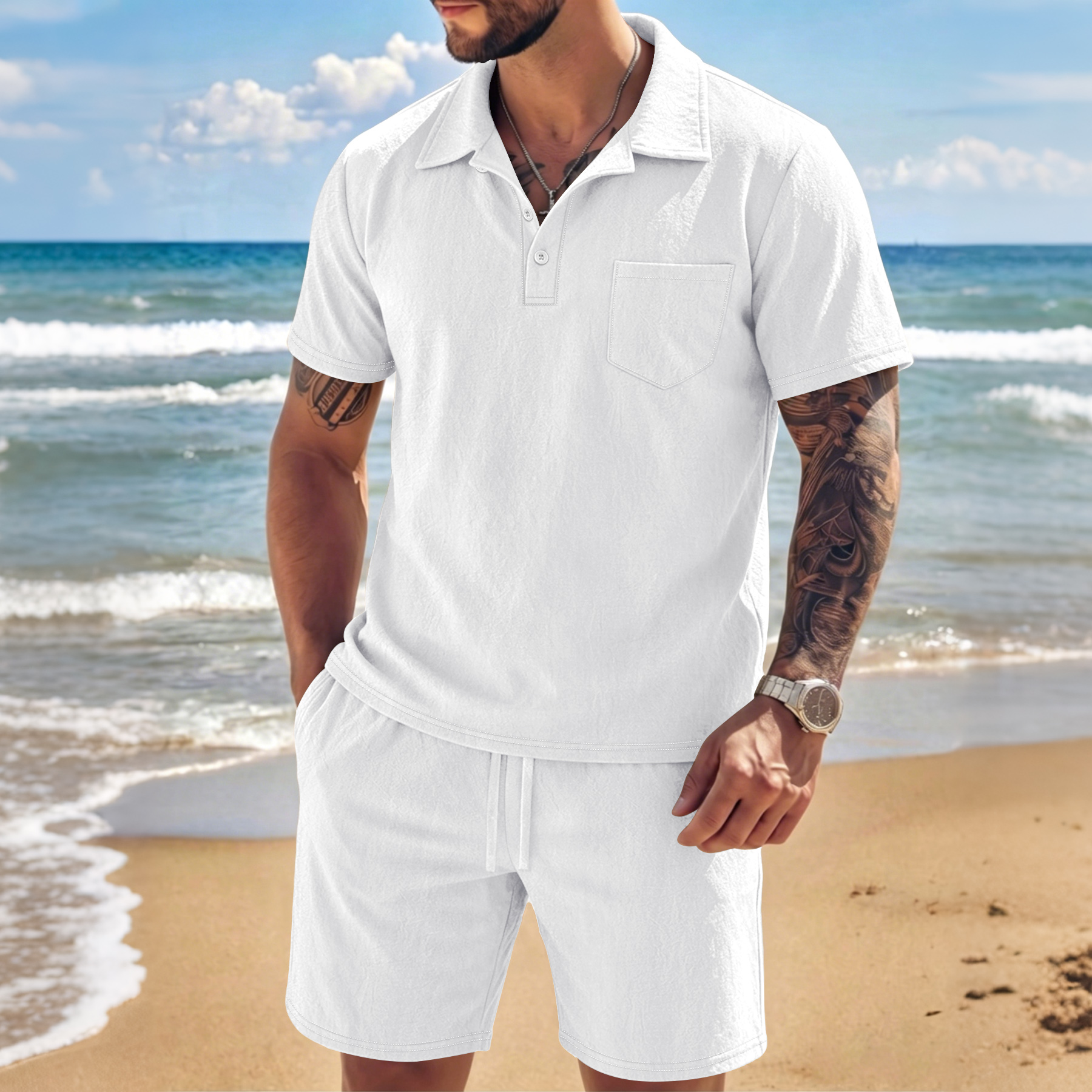 Conjunto de 2 Piezas de Polo d - Streetwear Brand Shorts reseña y precio