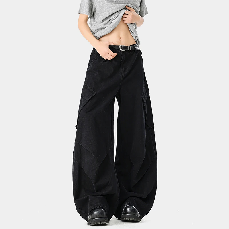 Pantalones Cargo de Mezclilla  - Streetwear Zipper reseña y precio