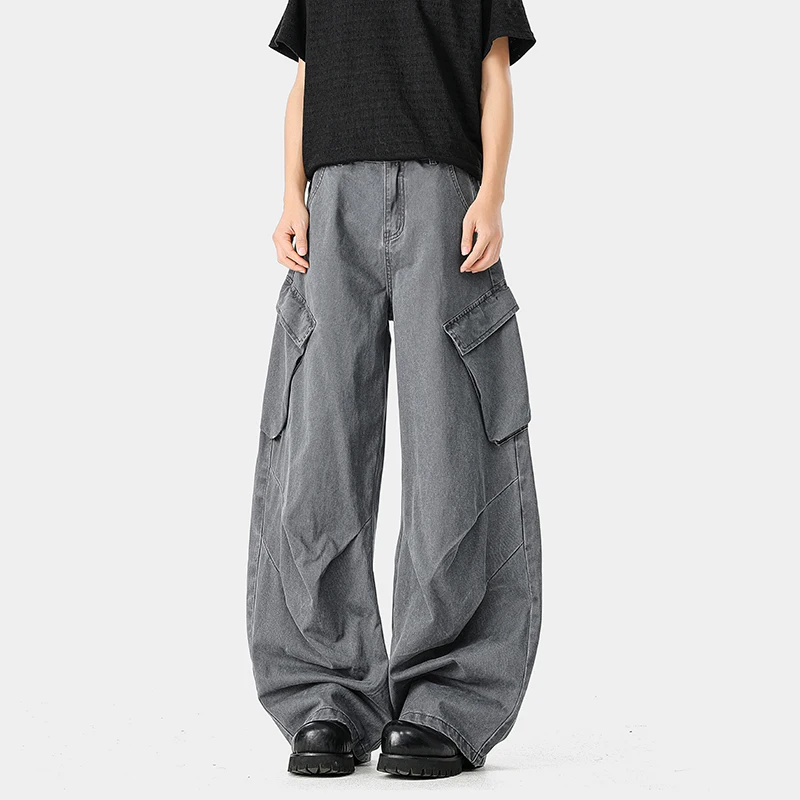 Pantalones Cargo de Mezclilla  - Streetwear Zipper reseña y precio