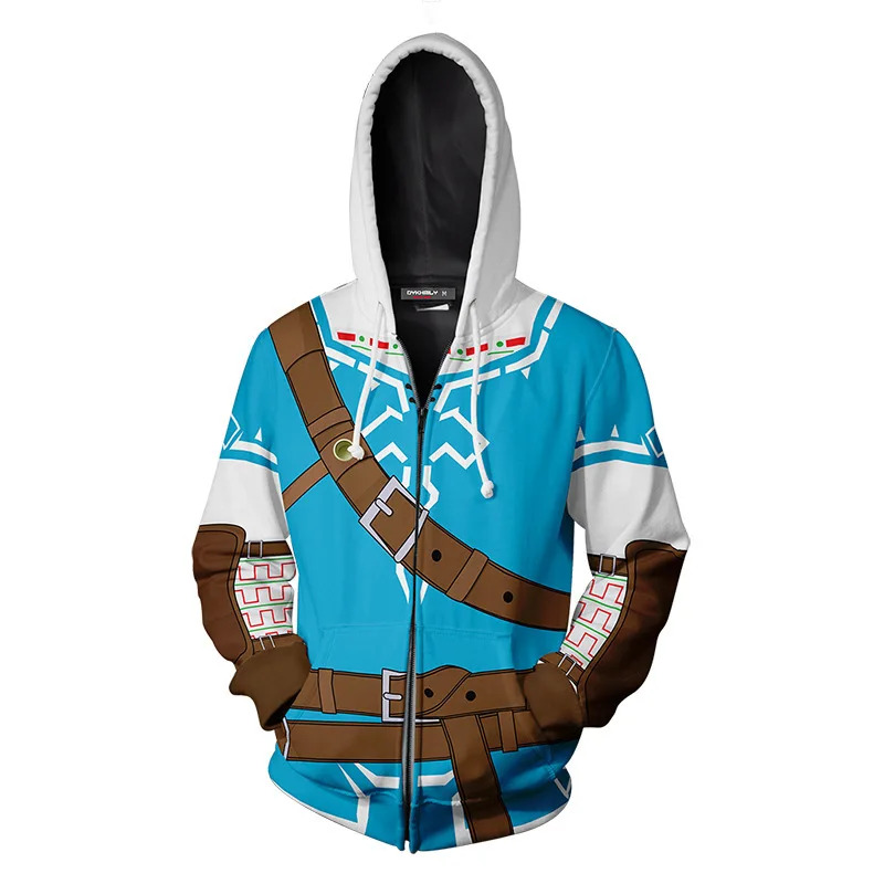 Cosplay Legend Zelda Link crem - Streetwear Zipper reseña y precio