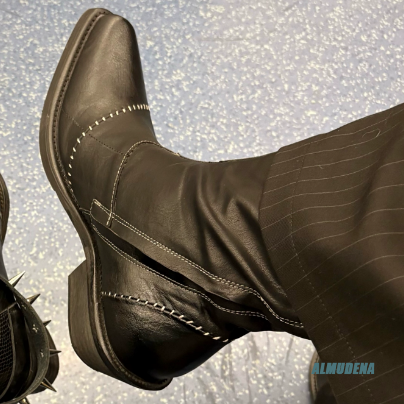 Botas de tobillo de piel sinté - Streetwear Zipper reseña y precio
