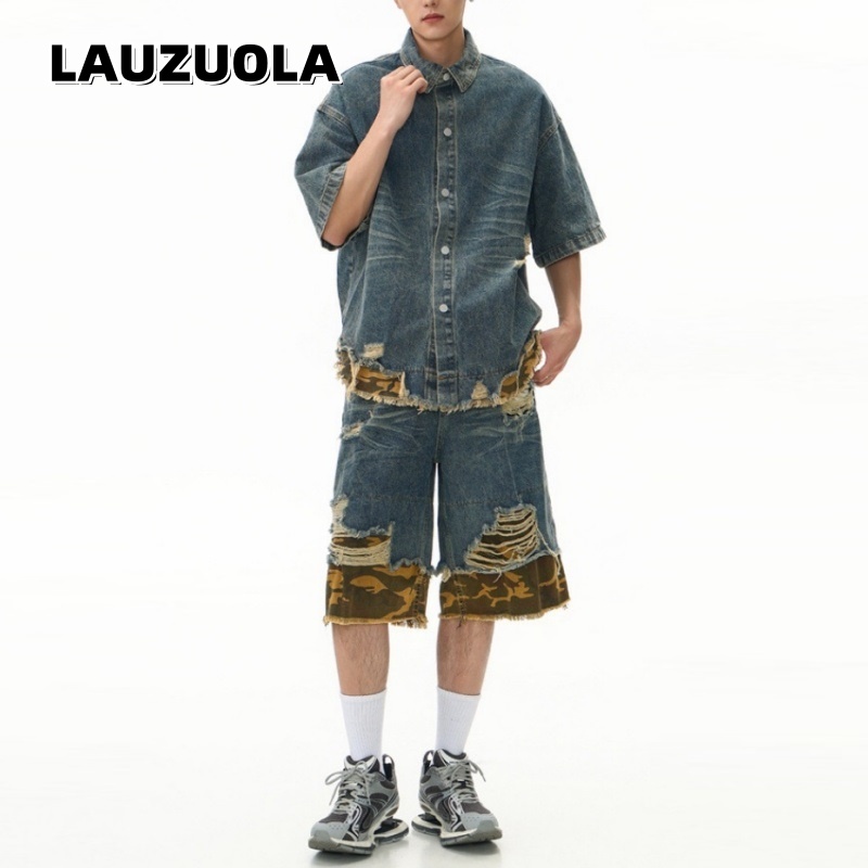 Conjunto de 2 piezas de camisa - Streetwear Zipper reseña y precio