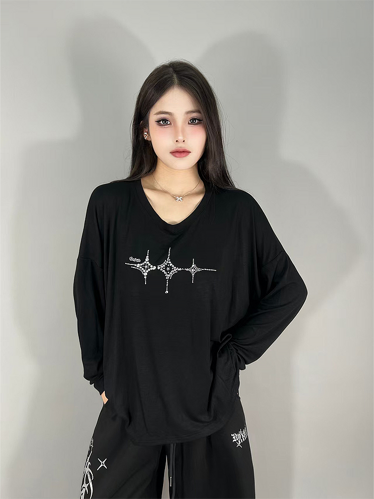Camiseta Holgada de Manga Larg - Streetwear Brand With A Logo reseña y precio