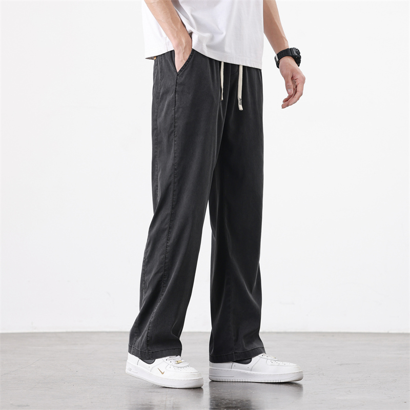 OUSSYU-pantalones de tela Lyoc - Streetwear Brand Korea reseña y precio