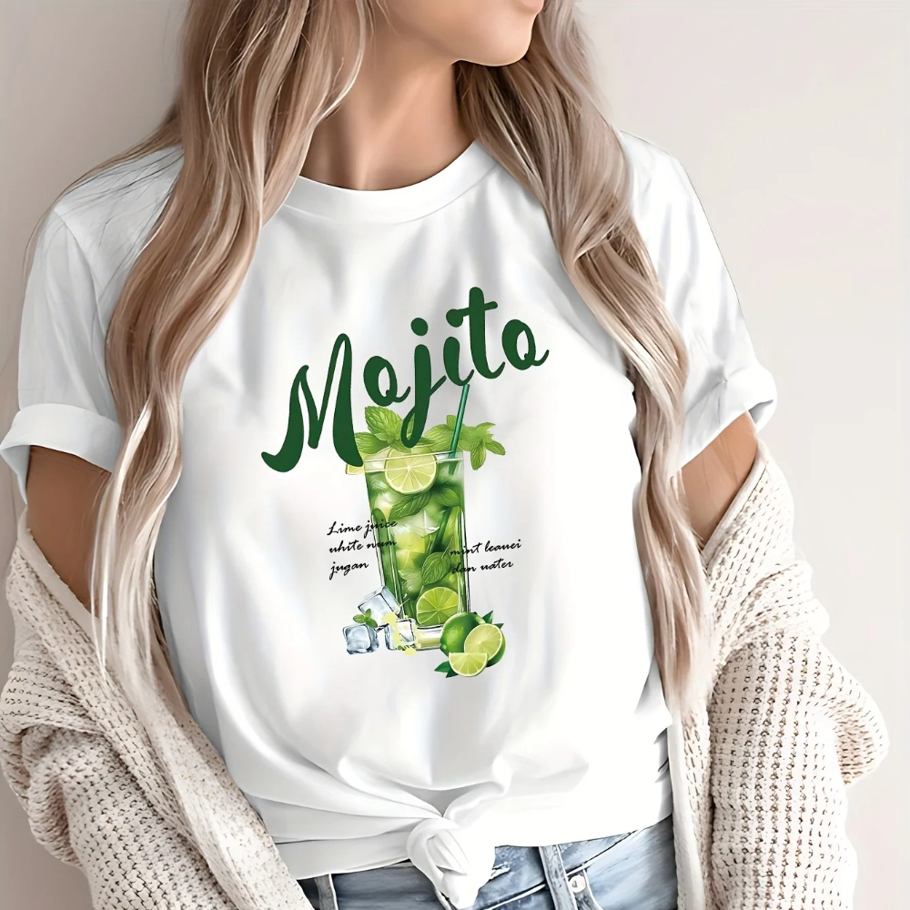 Mojito-Camiseta con gráfico de - Streetwear Brand Drops reseña y precio