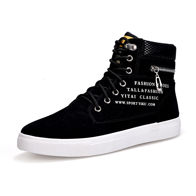 Zapatillas altas negras con co - Streetwear Zipper reseña y precio