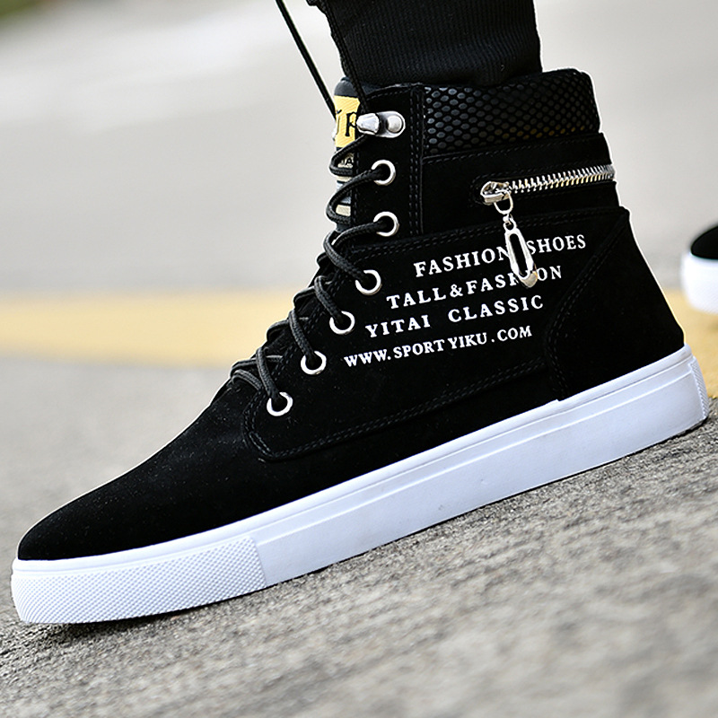 Zapatillas altas negras con co - Streetwear Zipper reseña y precio