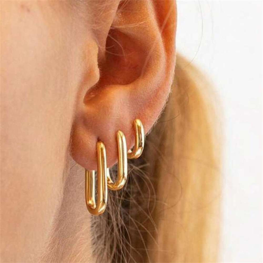 Pendientes de aro elipse geomé - Streetwear Brand Accessories reseña y precio