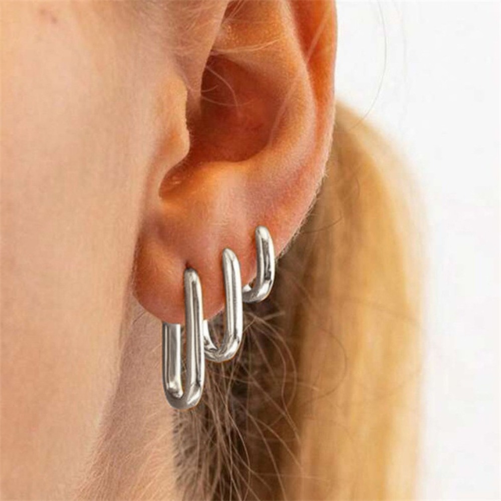 Pendientes de aro elipse geomé - Streetwear Brand Accessories reseña y precio
